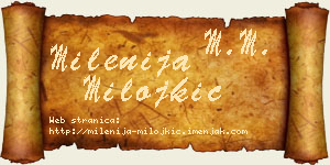 Milenija Milojkić vizit kartica